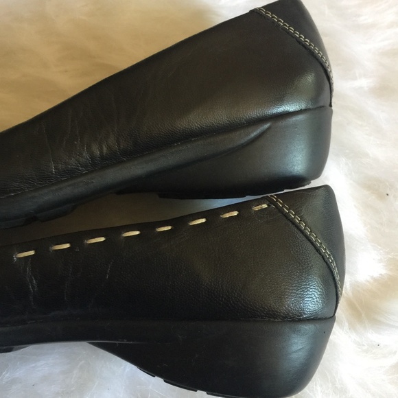 🌺 Naturalizer Back Leather Mini Wedge Flats 7.5 M - Picture 5 of 12